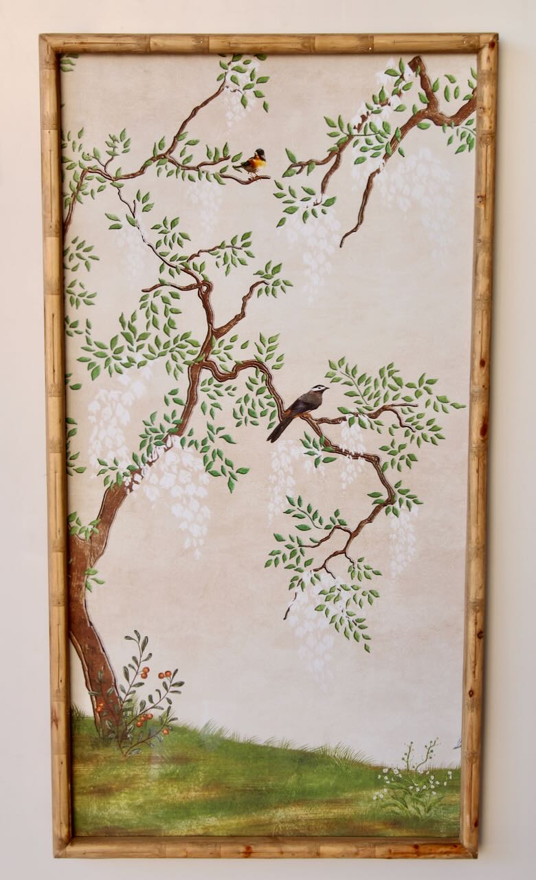 Pale Pink Chinoiserie Bird Tree Framed Picture